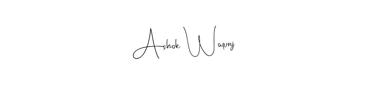 Create a beautiful signature design for name Ashok Walunj. With this signature (Andilay-7BmLP) fonts, you can make a handwritten signature for free. Ashok Walunj signature style 4 images and pictures png
