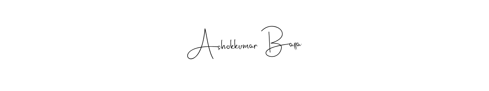 You can use this online signature creator to create a handwritten signature for the name Ashokkumar Balla. This is the best online autograph maker. Ashokkumar Balla signature style 4 images and pictures png