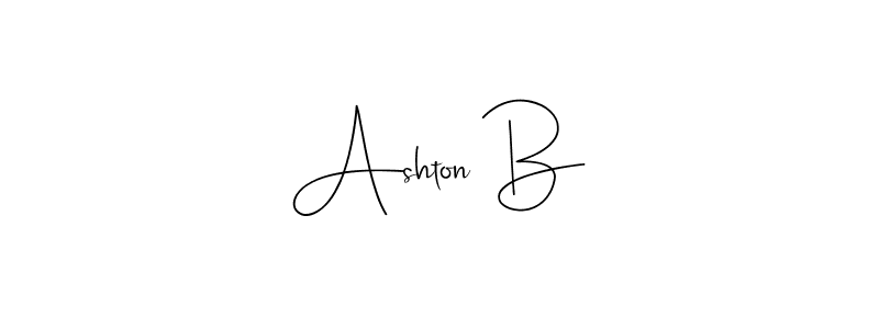 Design your own signature with our free online signature maker. With this signature software, you can create a handwritten (Andilay-7BmLP) signature for name Ashton B. Ashton B signature style 4 images and pictures png