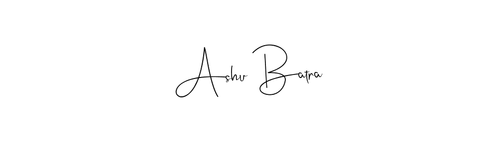 This is the best signature style for the Ashu Batra name. Also you like these signature font (Andilay-7BmLP). Mix name signature. Ashu Batra signature style 4 images and pictures png