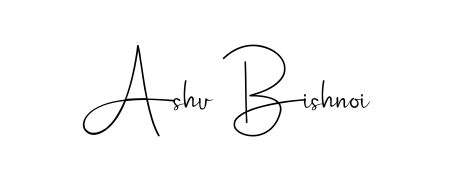 This is the best signature style for the Ashu Bishnoi name. Also you like these signature font (Andilay-7BmLP). Mix name signature. Ashu Bishnoi signature style 4 images and pictures png