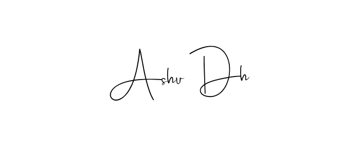 The best way (Andilay-7BmLP) to make a short signature is to pick only two or three words in your name. The name Ashu Dh include a total of six letters. For converting this name. Ashu Dh signature style 4 images and pictures png