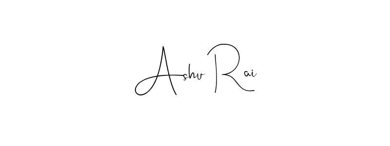 You can use this online signature creator to create a handwritten signature for the name Ashu Rai. This is the best online autograph maker. Ashu Rai signature style 4 images and pictures png