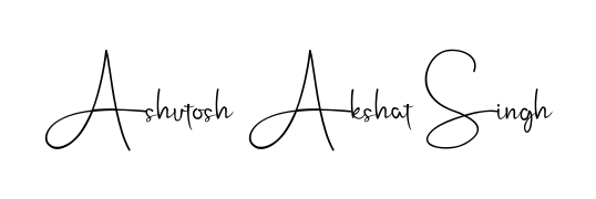 Give your name Ashutosh Akshat Singh an exquisite flair with the Andilay-7BmLP script font. Ideal for contracts, resumes, and formal letterheads. Ashutosh Akshat Singh signature style 4 images and pictures png