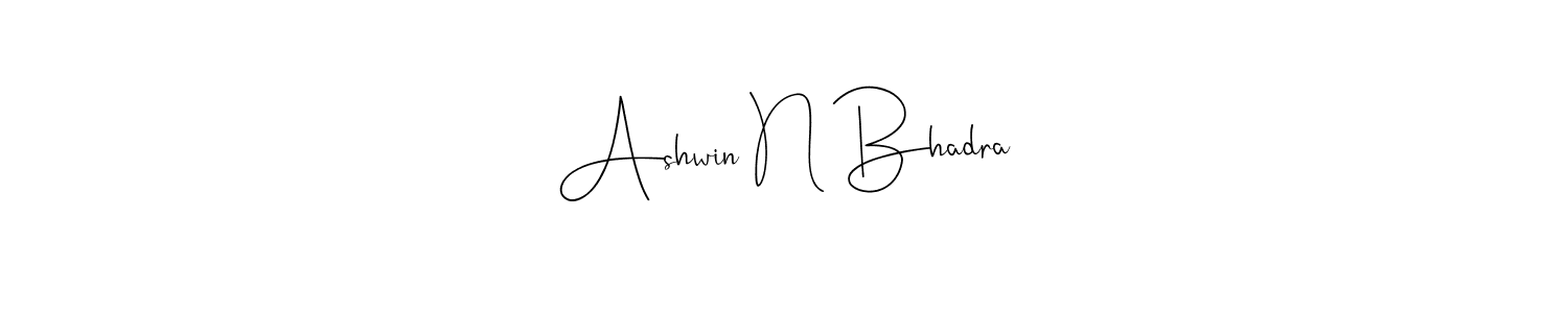 Make a beautiful signature design for name Ashwin N Bhadra. With this signature (Andilay-7BmLP) style, you can create a handwritten signature for free. Ashwin N Bhadra signature style 4 images and pictures png