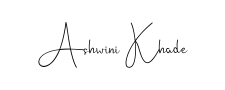 You should practise on your own different ways (Andilay-7BmLP) to write your name (Ashwini Khade) in signature. Don't let someone else do it for you. Ashwini Khade signature style 4 images and pictures png