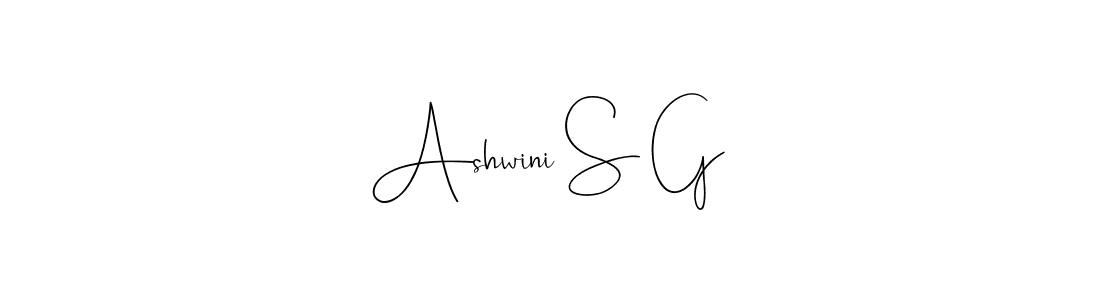 if you are searching for the best signature style for your name Ashwini S G. so please give up your signature search. here we have designed multiple signature styles  using Andilay-7BmLP. Ashwini S G signature style 4 images and pictures png