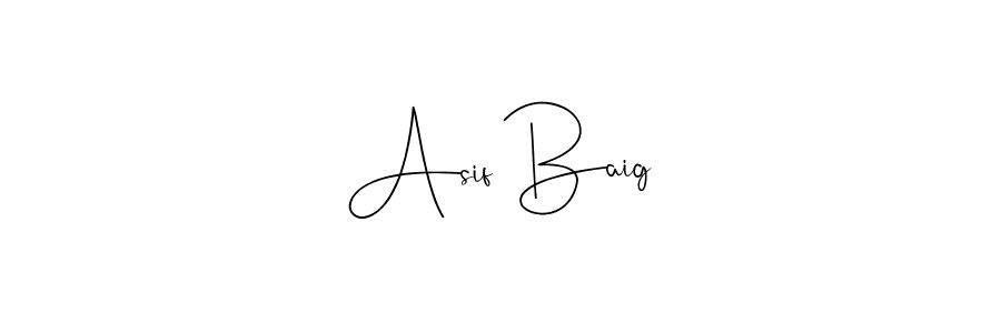 Make a beautiful signature design for name Asif Baig. With this signature (Andilay-7BmLP) style, you can create a handwritten signature for free. Asif Baig signature style 4 images and pictures png