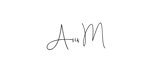 if you are searching for the best signature style for your name Asif M. so please give up your signature search. here we have designed multiple signature styles  using Andilay-7BmLP. Asif M signature style 4 images and pictures png