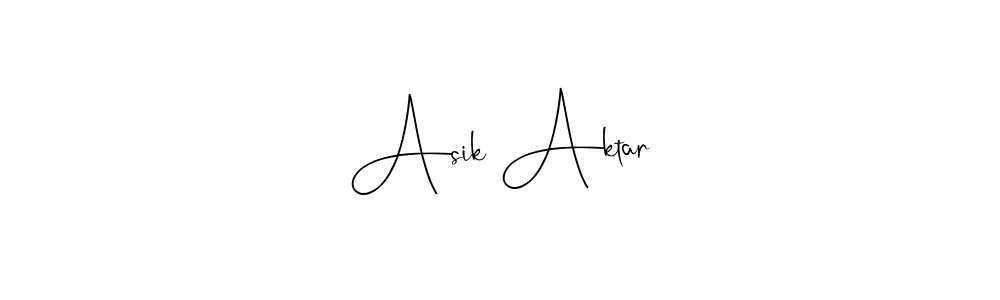 Make a beautiful signature design for name Asik Aktar. With this signature (Andilay-7BmLP) style, you can create a handwritten signature for free. Asik Aktar signature style 4 images and pictures png