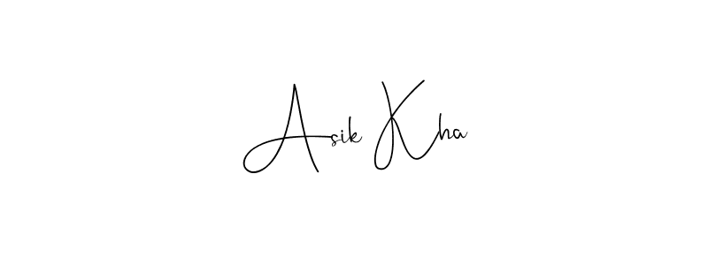 Use a signature maker to create a handwritten signature online. With this signature software, you can design (Andilay-7BmLP) your own signature for name Asik Kha. Asik Kha signature style 4 images and pictures png