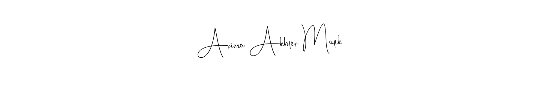 Make a beautiful signature design for name Asima Akhter Malik. Use this online signature maker to create a handwritten signature for free. Asima Akhter Malik signature style 4 images and pictures png