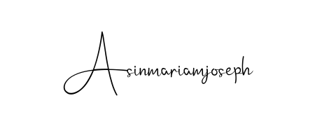 The Andilay-7BmLP font transforms the name Asinmariamjoseph into an executive sign with sharp precision and distinguished character. Asinmariamjoseph signature style 4 images and pictures png