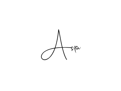 How to make Asla signature? Andilay-7BmLP is a professional autograph style. Create handwritten signature for Asla name. Asla signature style 4 images and pictures png