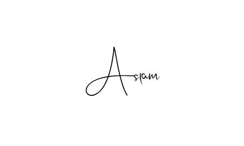 Design your own signature with our free online signature maker. With this signature software, you can create a handwritten (Andilay-7BmLP) signature for name Aslam. Aslam signature style 4 images and pictures png