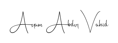 How to make Aslam Abdul Vahid name signature. Use Andilay-7BmLP style for creating short signs online. This is the latest handwritten sign. Aslam Abdul Vahid signature style 4 images and pictures png