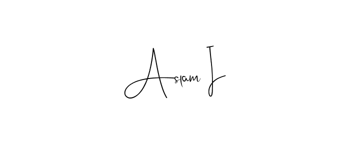 Design your own signature with our free online signature maker. With this signature software, you can create a handwritten (Andilay-7BmLP) signature for name Aslam I. Aslam I signature style 4 images and pictures png