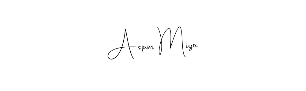Use a signature maker to create a handwritten signature online. With this signature software, you can design (Andilay-7BmLP) your own signature for name Aslam Miya. Aslam Miya signature style 4 images and pictures png