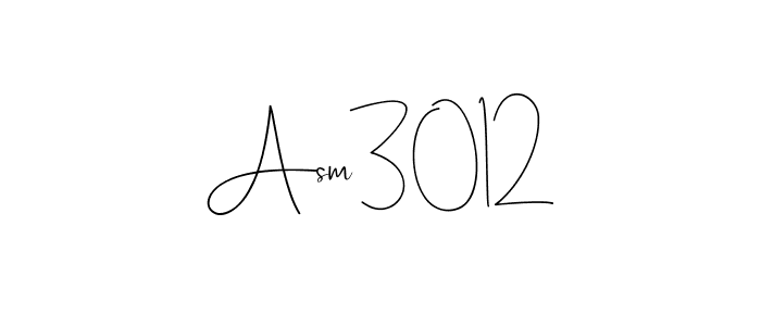 How to make Asm3012 name signature. Use Andilay-7BmLP style for creating short signs online. This is the latest handwritten sign. Asm3012 signature style 4 images and pictures png