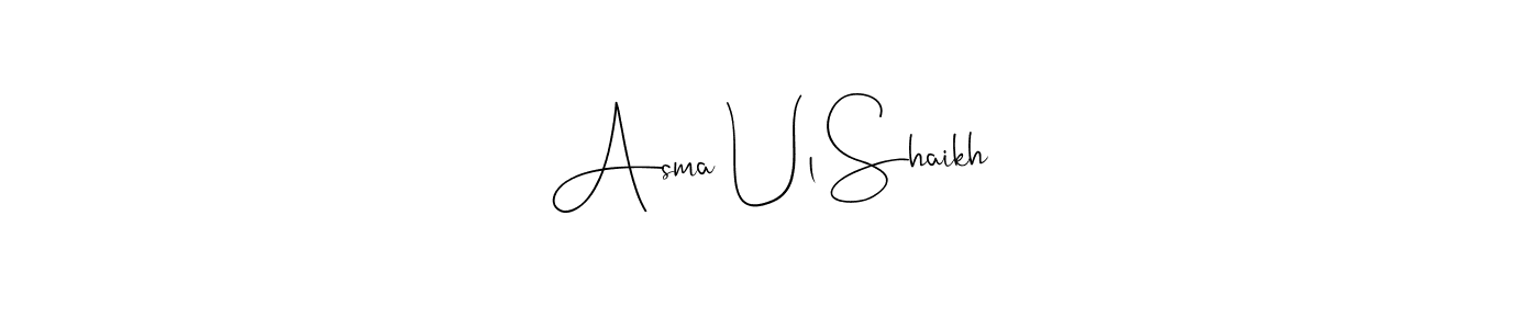 Similarly Andilay-7BmLP is the best handwritten signature design. Signature creator online .You can use it as an online autograph creator for name Asma Ul Shaikh. Asma Ul Shaikh signature style 4 images and pictures png
