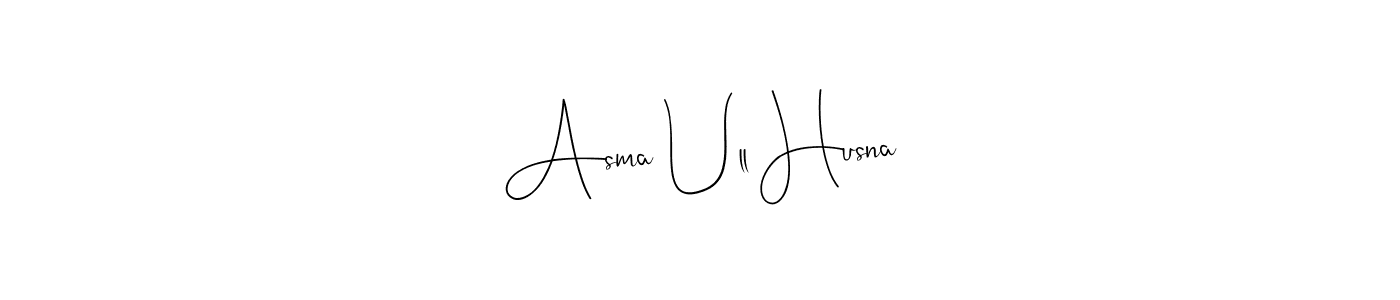 Check out images of Autograph of Asma Ull Husna name. Actor Asma Ull Husna Signature Style. Andilay-7BmLP is a professional sign style online. Asma Ull Husna signature style 4 images and pictures png