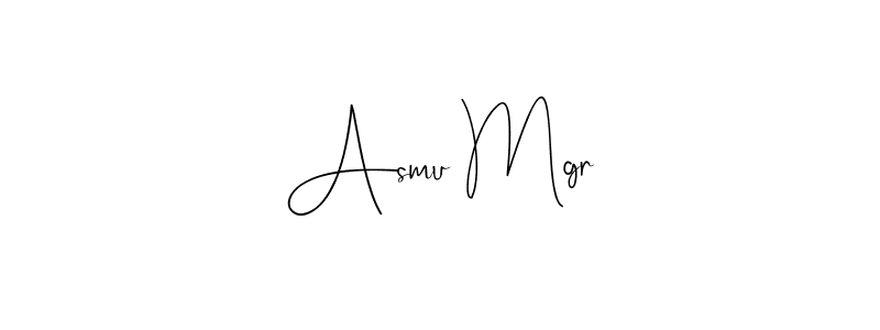 if you are searching for the best signature style for your name Asmu Mgr. so please give up your signature search. here we have designed multiple signature styles  using Andilay-7BmLP. Asmu Mgr signature style 4 images and pictures png