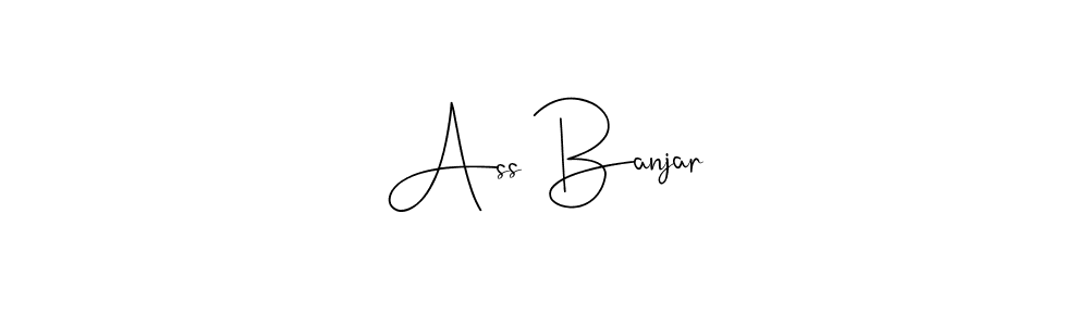 if you are searching for the best signature style for your name Ass Banjar. so please give up your signature search. here we have designed multiple signature styles  using Andilay-7BmLP. Ass Banjar signature style 4 images and pictures png