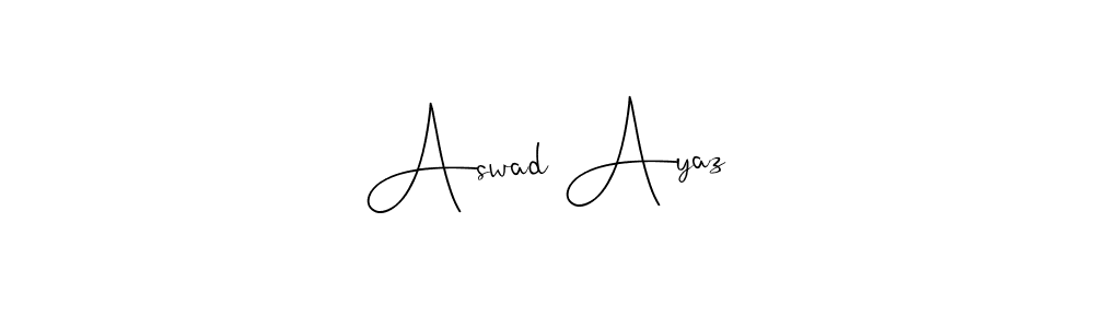 The best way (Andilay-7BmLP) to make a short signature is to pick only two or three words in your name. The name Aswad Ayaz include a total of six letters. For converting this name. Aswad Ayaz signature style 4 images and pictures png