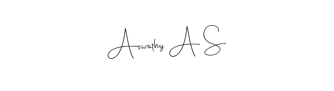 This is the best signature style for the Aswathy A S name. Also you like these signature font (Andilay-7BmLP). Mix name signature. Aswathy A S signature style 4 images and pictures png