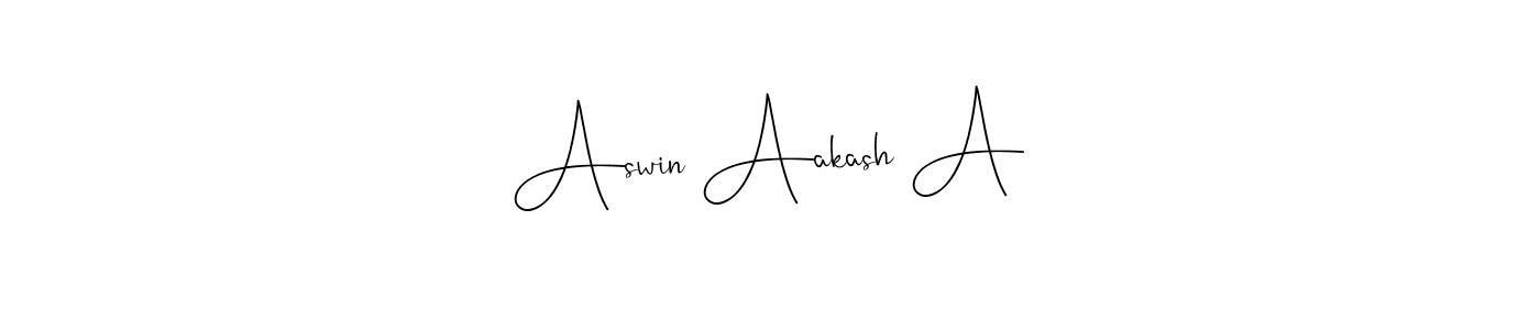 The best way (Andilay-7BmLP) to make a short signature is to pick only two or three words in your name. The name Aswin Aakash A include a total of six letters. For converting this name. Aswin Aakash A signature style 4 images and pictures png