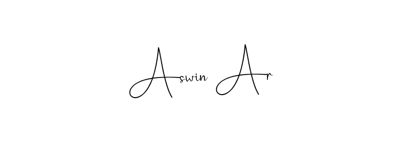 Make a beautiful signature design for name Aswin Ar. Use this online signature maker to create a handwritten signature for free. Aswin Ar signature style 4 images and pictures png