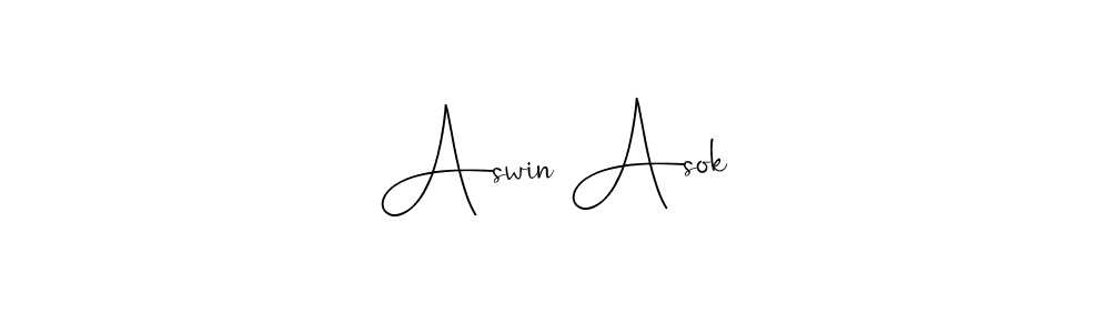 Make a beautiful signature design for name Aswin Asok. With this signature (Andilay-7BmLP) style, you can create a handwritten signature for free. Aswin Asok signature style 4 images and pictures png