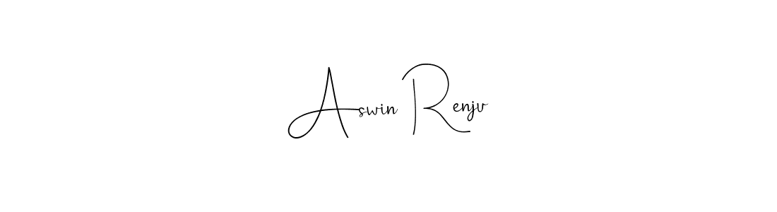 Make a beautiful signature design for name Aswin Renju. With this signature (Andilay-7BmLP) style, you can create a handwritten signature for free. Aswin Renju signature style 4 images and pictures png