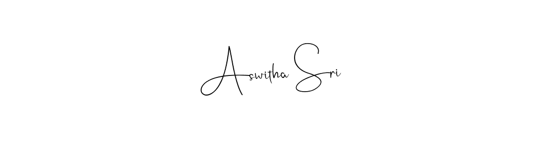 The best way (Andilay-7BmLP) to make a short signature is to pick only two or three words in your name. The name Aswitha Sri include a total of six letters. For converting this name. Aswitha Sri signature style 4 images and pictures png