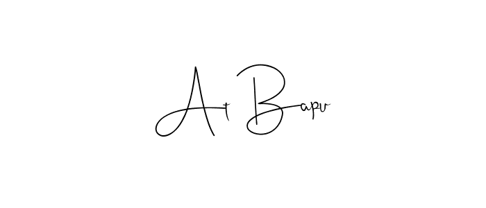 The best way (Andilay-7BmLP) to make a short signature is to pick only two or three words in your name. The name At Bapu include a total of six letters. For converting this name. At Bapu signature style 4 images and pictures png