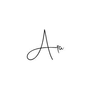 How to make Ata signature? Andilay-7BmLP is a professional autograph style. Create handwritten signature for Ata name. Ata signature style 4 images and pictures png