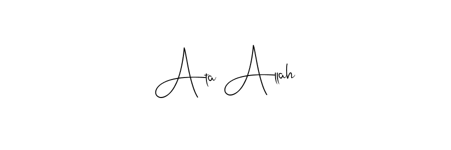 Here are the top 10 professional signature styles for the name Ata Allah. These are the best autograph styles you can use for your name. Ata Allah signature style 4 images and pictures png