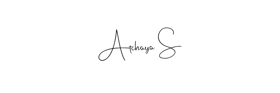 Atchaya S stylish signature style. Best Handwritten Sign (Andilay-7BmLP) for my name. Handwritten Signature Collection Ideas for my name Atchaya S. Atchaya S signature style 4 images and pictures png