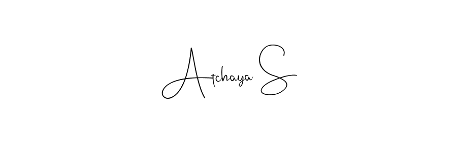 Similarly Andilay-7BmLP is the best handwritten signature design. Signature creator online .You can use it as an online autograph creator for name Atchaya S. Atchaya S signature style 4 images and pictures png