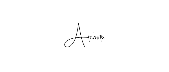 Design your own signature with our free online signature maker. With this signature software, you can create a handwritten (Andilay-7BmLP) signature for name Atchuta. Atchuta signature style 4 images and pictures png