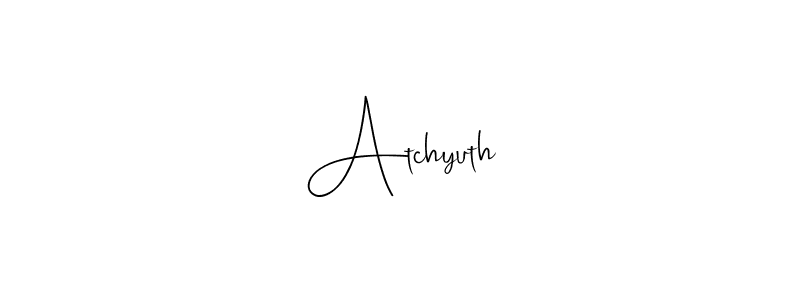 Andilay-7BmLP is a professional signature style that is perfect for those who want to add a touch of class to their signature. It is also a great choice for those who want to make their signature more unique. Get Atchyuth name to fancy signature for free. Atchyuth signature style 4 images and pictures png