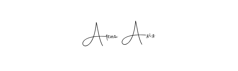 This is the best signature style for the Atena Aziz name. Also you like these signature font (Andilay-7BmLP). Mix name signature. Atena Aziz signature style 4 images and pictures png