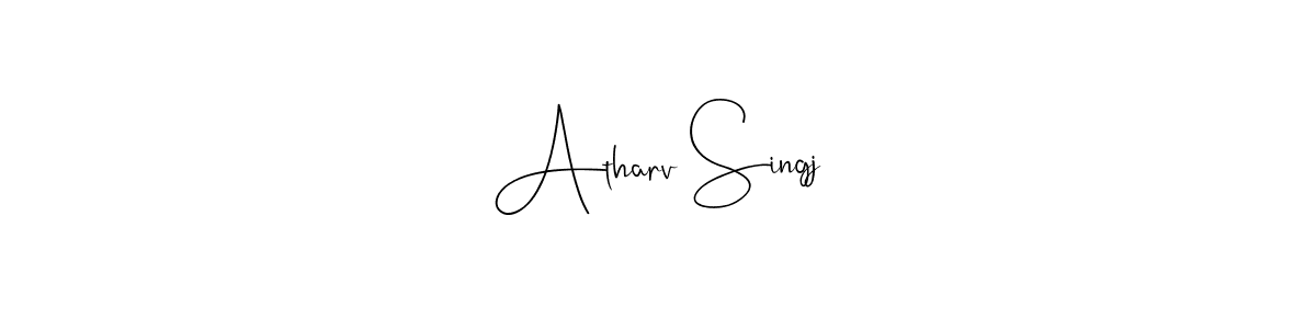 You should practise on your own different ways (Andilay-7BmLP) to write your name (Atharv Singj) in signature. don't let someone else do it for you. Atharv Singj signature style 4 images and pictures png