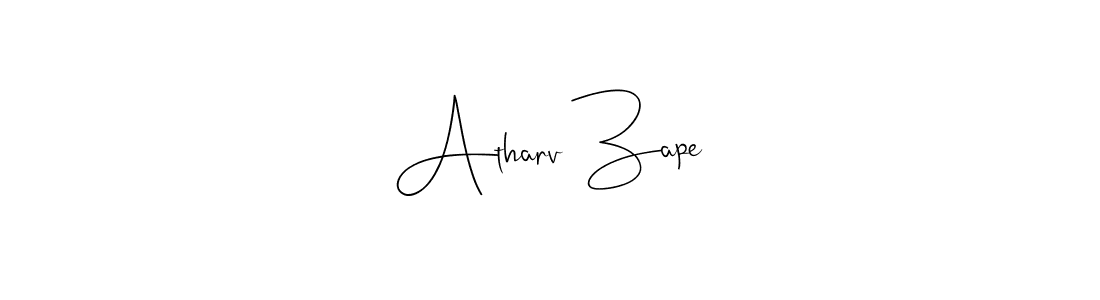 Similarly Andilay-7BmLP is the best handwritten signature design. Signature creator online .You can use it as an online autograph creator for name Atharv Zape. Atharv Zape signature style 4 images and pictures png