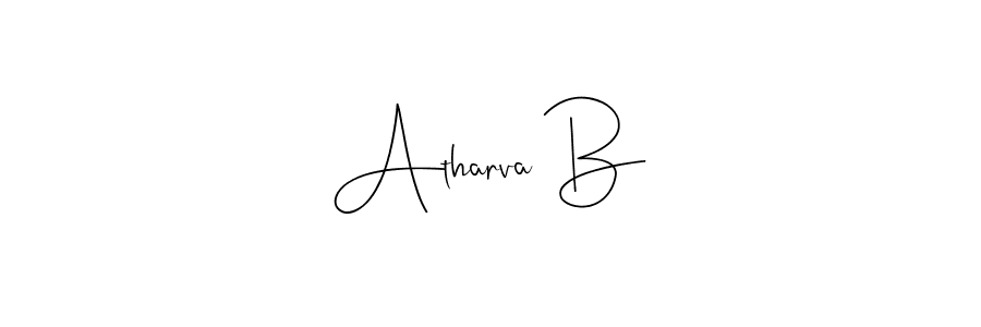 Also we have Atharva B name is the best signature style. Create professional handwritten signature collection using Andilay-7BmLP autograph style. Atharva B signature style 4 images and pictures png