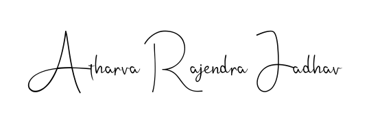 Discover the perfect balance of readability and style for Atharva Rajendra Jadhav with Andilay-7BmLP font. Create your dream signature today. Atharva Rajendra Jadhav signature style 4 images and pictures png