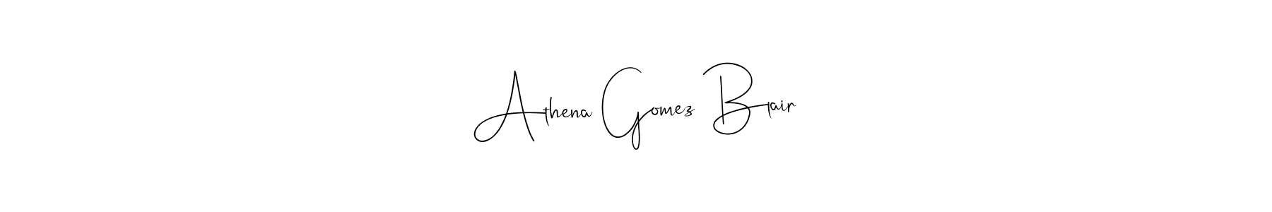 See photos of Athena Gomez Blair official signature by Spectra . Check more albums & portfolios. Read reviews & check more about Andilay-7BmLP font. Athena Gomez Blair signature style 4 images and pictures png