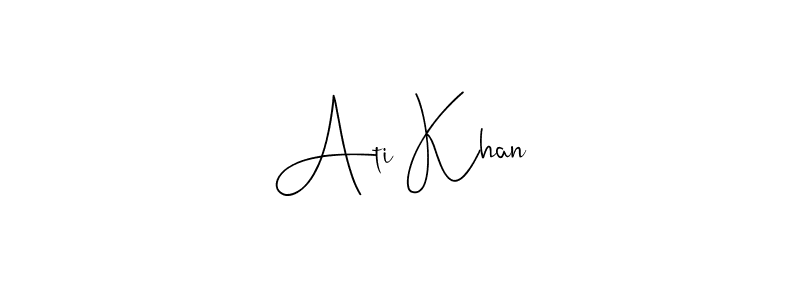 Andilay-7BmLP is a professional signature style that is perfect for those who want to add a touch of class to their signature. It is also a great choice for those who want to make their signature more unique. Get Ati Khan name to fancy signature for free. Ati Khan signature style 4 images and pictures png