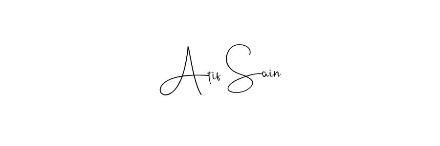 Similarly Andilay-7BmLP is the best handwritten signature design. Signature creator online .You can use it as an online autograph creator for name Atif Sain. Atif Sain signature style 4 images and pictures png