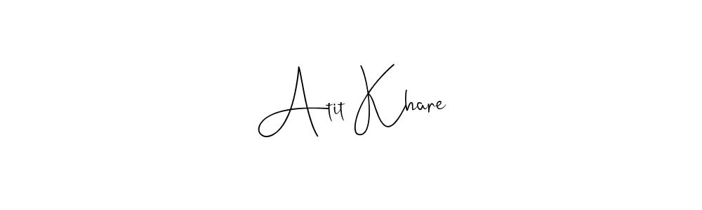 Andilay-7BmLP is a professional signature style that is perfect for those who want to add a touch of class to their signature. It is also a great choice for those who want to make their signature more unique. Get Atit Khare name to fancy signature for free. Atit Khare signature style 4 images and pictures png